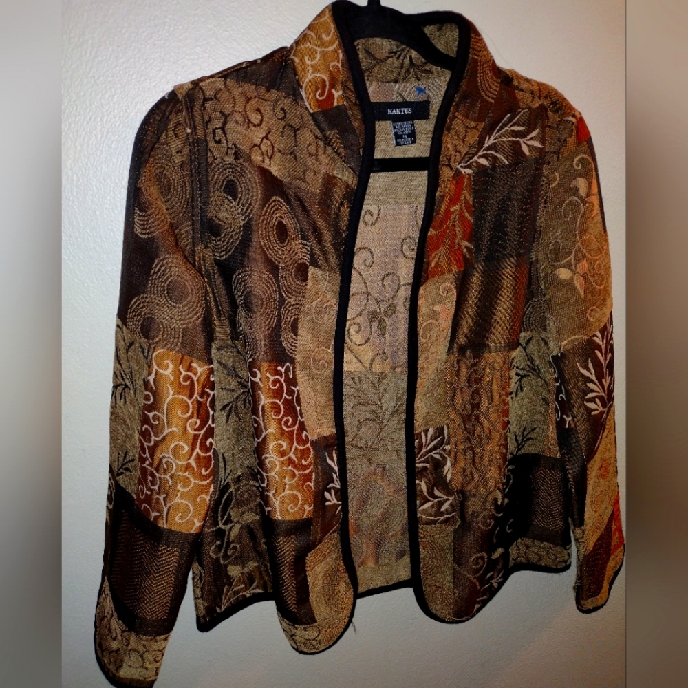 Kaktus Women's Multicolor Patchwork Jacket Size M - image 1